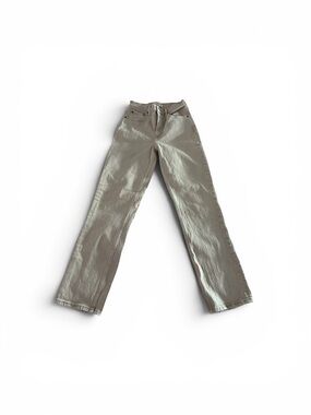 Abercrombie & Fitch Straight Leg Jeans in Light Olive